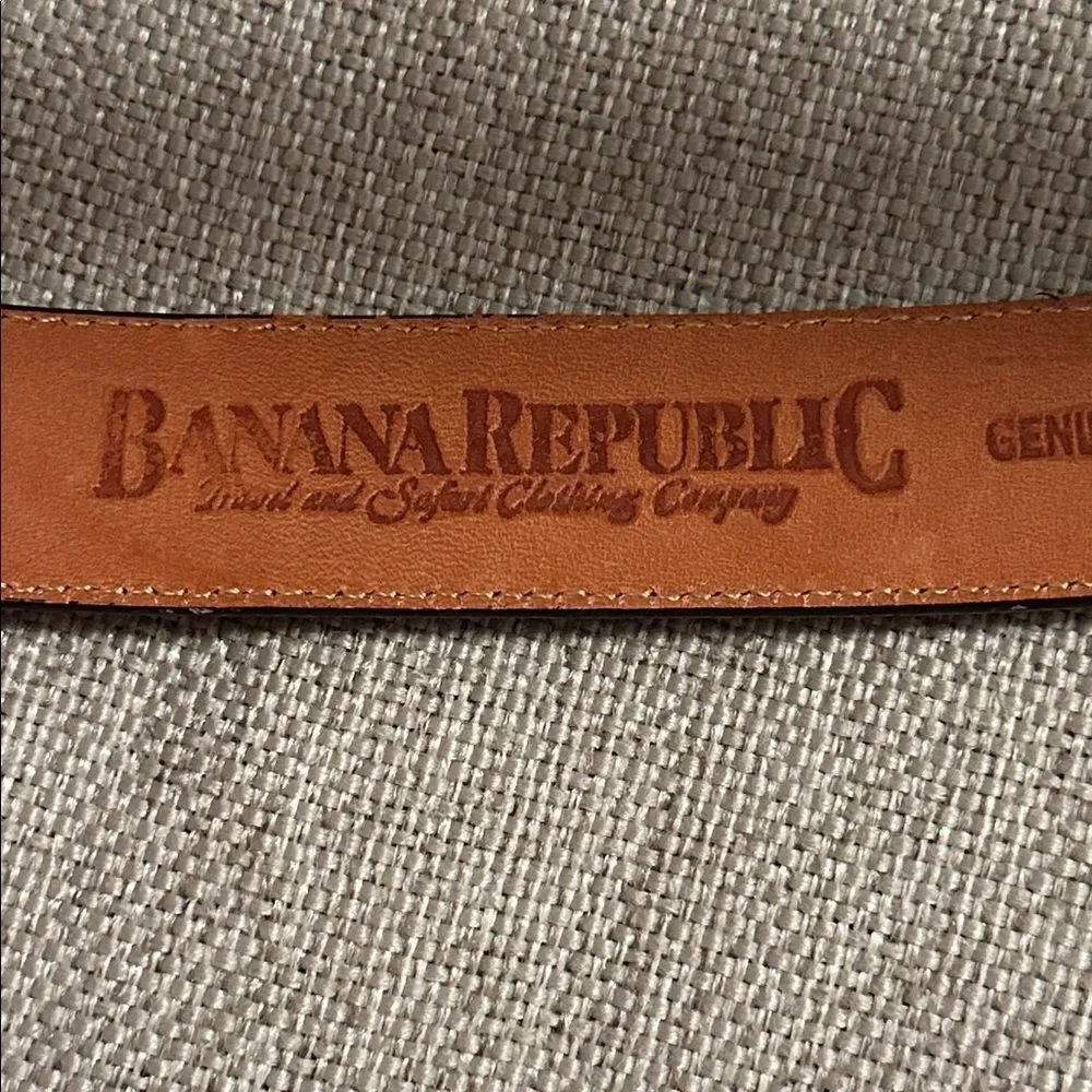 RARE vtg Banana Republic Safari & Travel Clothing Company Leather Belt